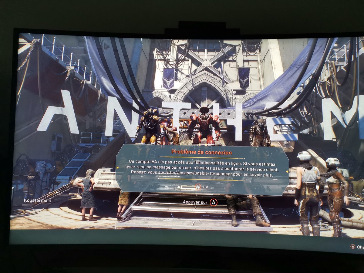 Kouatermain's tweet image. What have you done!!!?
#AnthemGame #Anthem #unabletoconnect