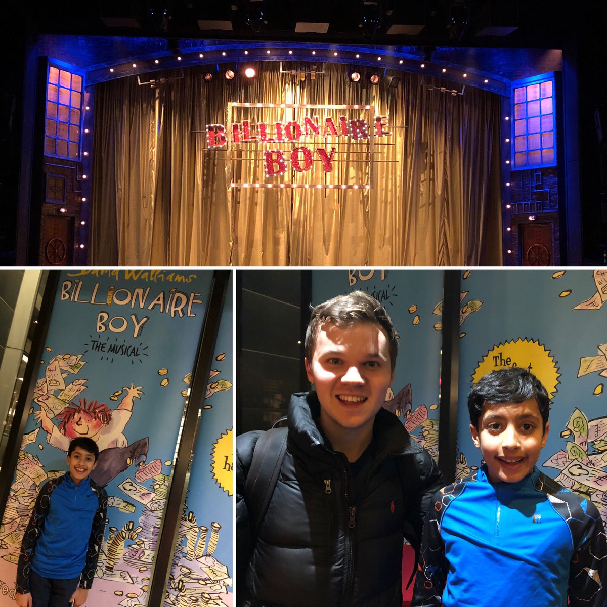 leenalukha's tweet photo. Worth the drive up to @BelgradeTheatre tonight to see the fantastic book by @davidwalliams  come alive @BBTheMusical 
Good to have a brief chat and pic with the lovely @RyanHeenan_  too at the end! Congratulations x https://t.co/uudsowV9jH