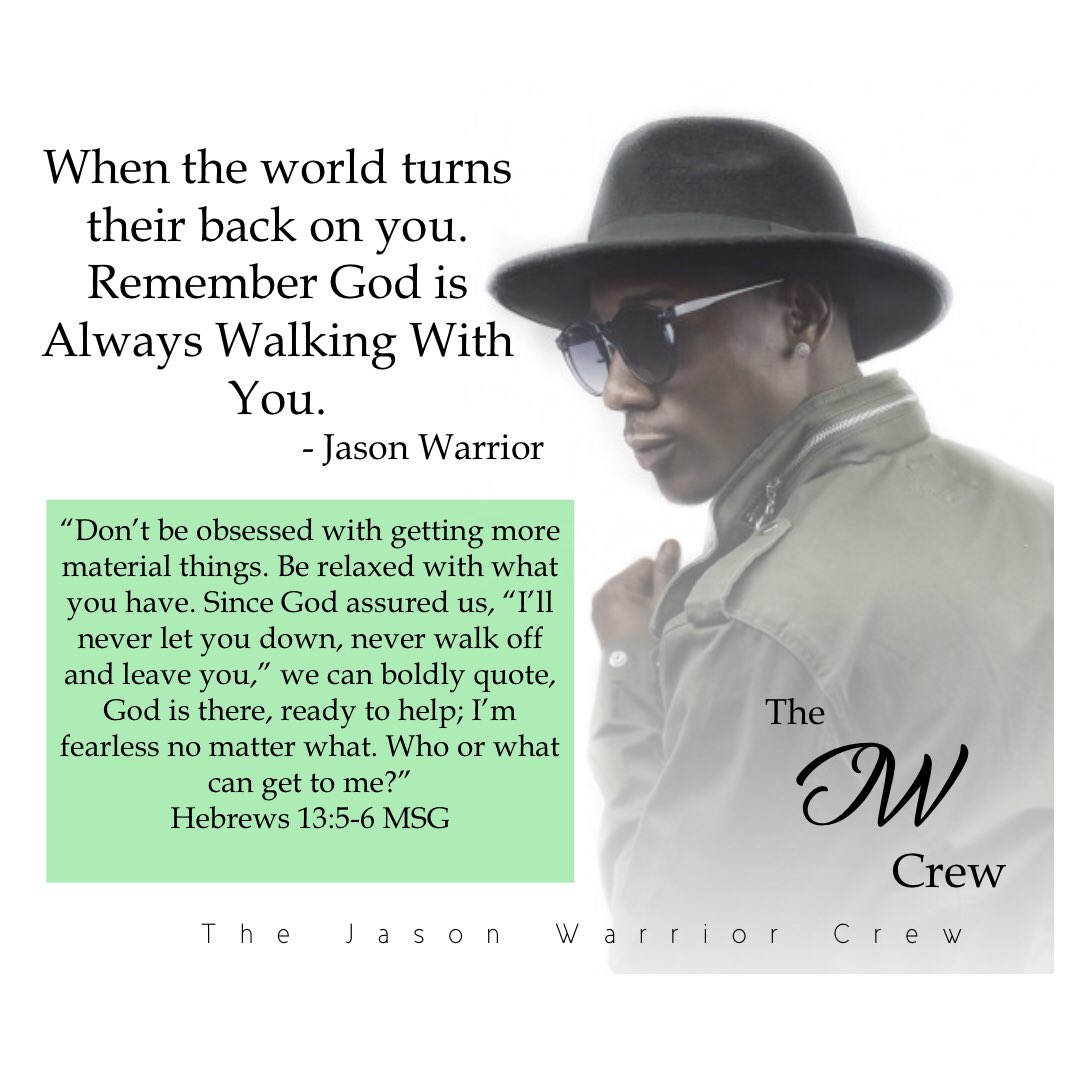 IamJasonWarrior's tweet photo. I know it may seem like itโs getting tough, and although it may actually be true. God will always be with you! Through the valleys and even the mountains. ๐๐พ๐๐พ๐๐พ
#WalkingWithYou
#TeamJasonWarrior
#PvoWorld
#TheJWCrew https://t.co/KtguQ676pY