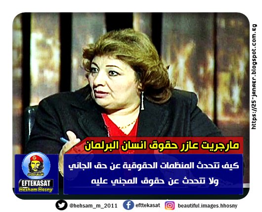 مارجريت عازر ، وكيل لجنة حقوق الإنسان بمجلس النواب كيف تتحدث المنظمات الحقوقية عن حق الجاني ولا تتحدث عن حقوق المجني عليه