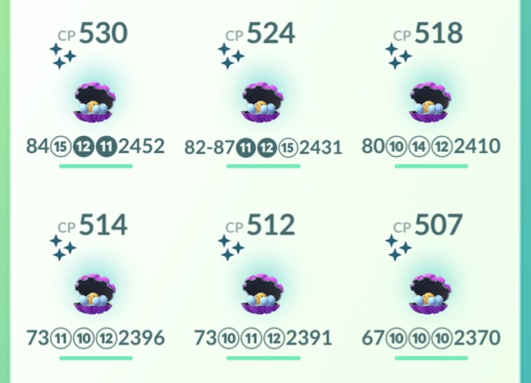 ItsLewdicolo's tweet image. that #clamperl event was awesome! 15 shinies and 3 hundos! #PokemonGO