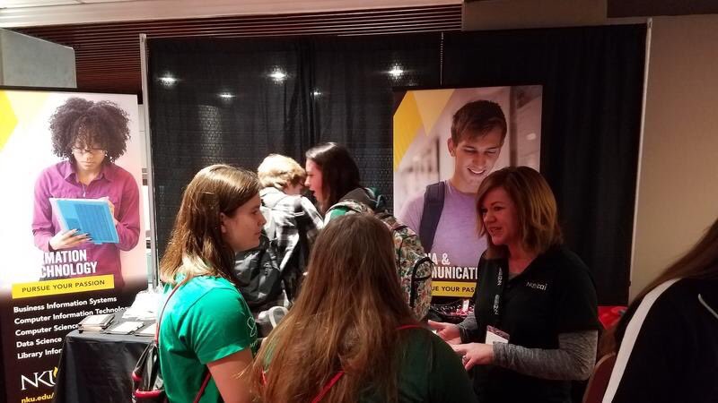 Such a pleasure talking to ambitious high schoolers about <a href="/nku_informatics/">NKU Informatics</a> degree programs, <a href="/NKU_CAI/">CAI</a> co-cops, and #STEM career paths <a href="/INTERallianceGC/">INTERalliance</a> #TOLevelUp2019 #LoveMyJob