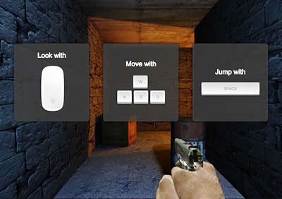 css's tweet image. &amp;gt; This is demo of a CSS powered 3D environment. Geometry is created with HTML elements and CSS transforms. Textures and lightmaps are composed by layering multiple background-images and colour is applied using CSS blend-modes.

keithclark.co.uk/labs/css-fps/