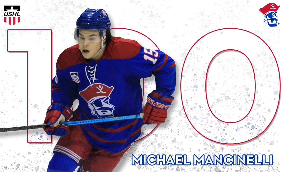 bucshockey's tweet photo. Congrats to @mikemance9 who prepares to hit the centennial mark tonight for @ushl games! 💯💯💯 https://t.co/aStNnWU0af