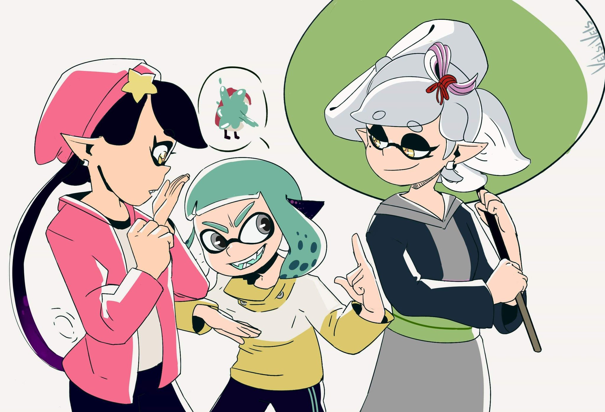 “Agent 4 telling about her adventures.

#squidsisters #Spla...