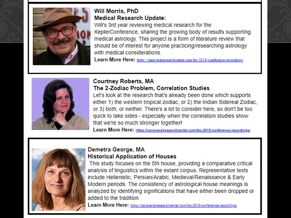 TheMagisStar's tweet photo. Even if you couldn't make it to the 2019 Kepler Conference, 
you can still experience the groundbreaking conference program. 
Thanks to our speakers for taking us all on this exciting journey into the future of astrology.
See the Conference Program here
https://t.co/O3jrrKQluv…/ https://t.co/zzLwAsevrC