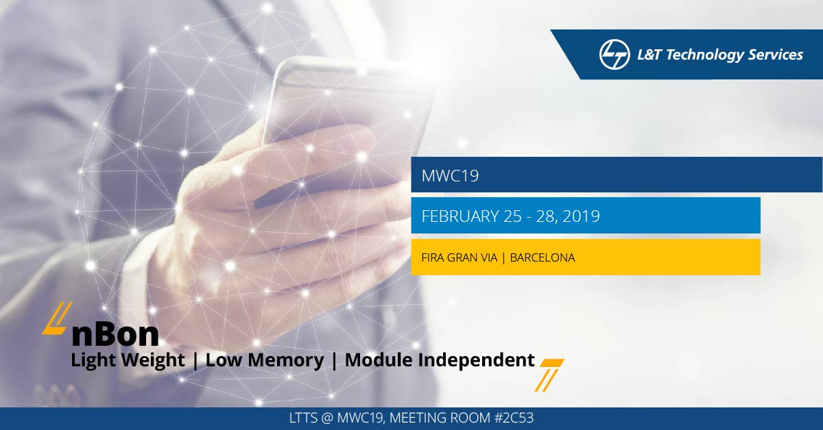 LnTTechservices's tweet image. nBon- 3GPP Rel14 #Device #ProtocolStack for #NBIoT that can be customized for multiple platforms. Catch us at MWC’19 & learn more about #nBon from our experts. To schedule a meeting, visit: bit.ly/2SPp54e
#NarrowBandIoT