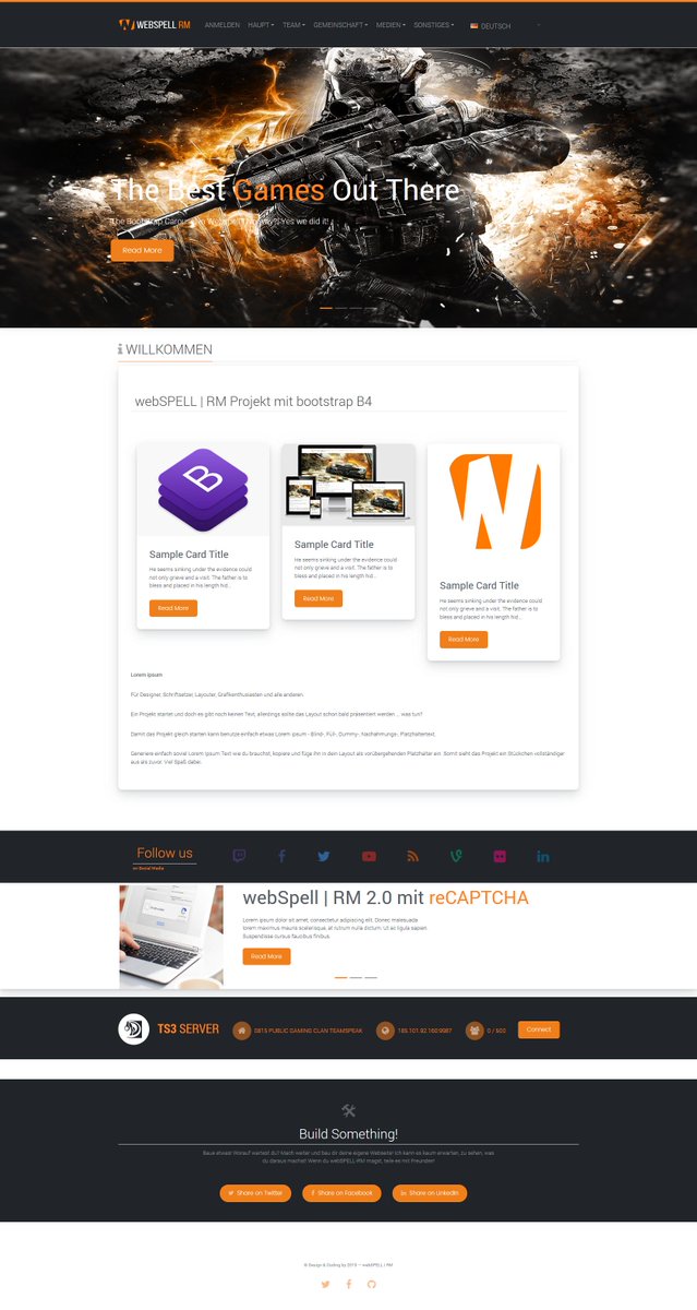 webspell_rm's tweet image. Ja ihr lest richtig. Webspell ist noch nicht tod. Es geht weiter mit der Webspell RM 2.0 Version. Diese wurde überarbeitet und basiert nun auf Bootstrap 4. Damit wird es in Zukunft noch einfacher sein Bootstrap Templates einzufügen. webspell-rm.de #webspell #bootstrap