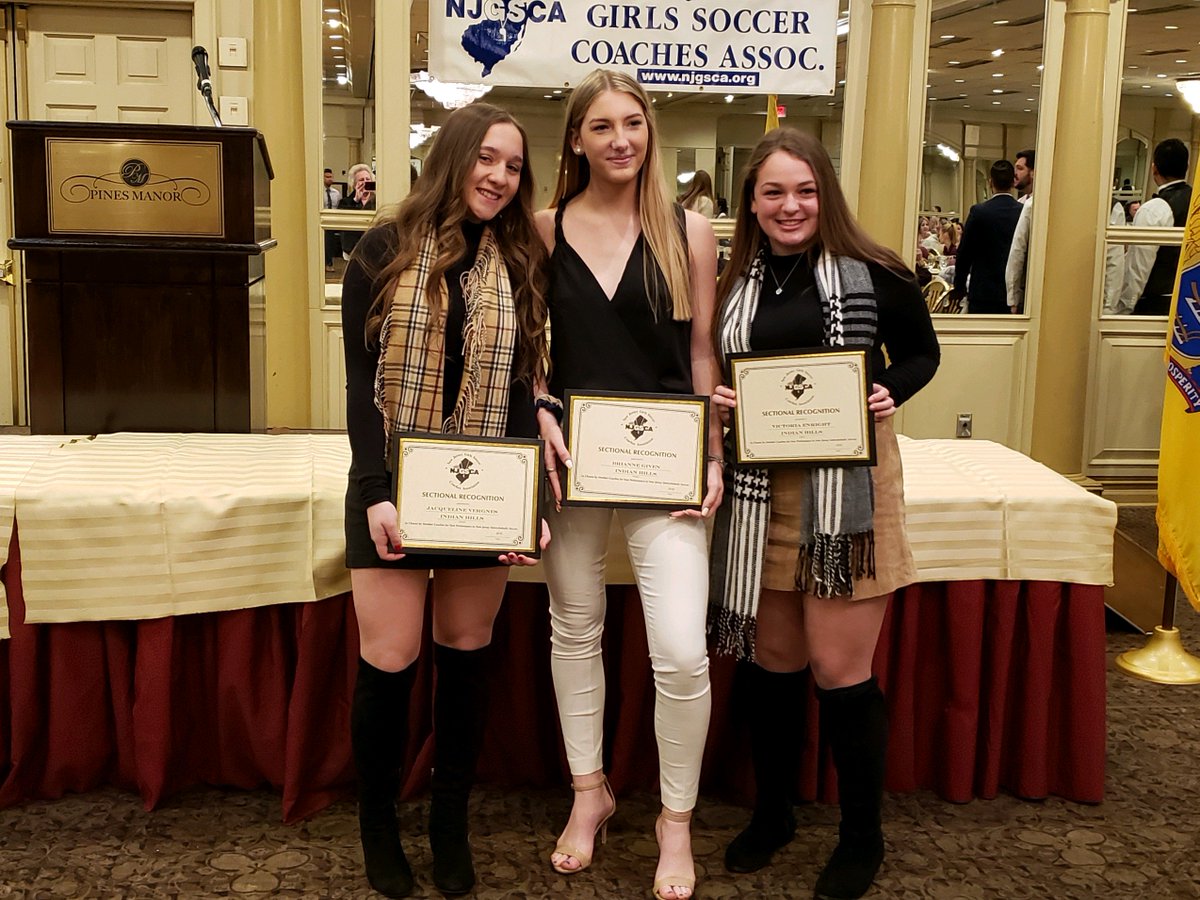 The New Jersey Girls Soccer Coaches Association held their State Banquet on Saturday.  Awards for the best players in the state were presented to Bri Given, Vicki Enright, and Jackie Vergnes.  Also at the dinner, Jackie Vergnes was named one of the Top 20 Players.