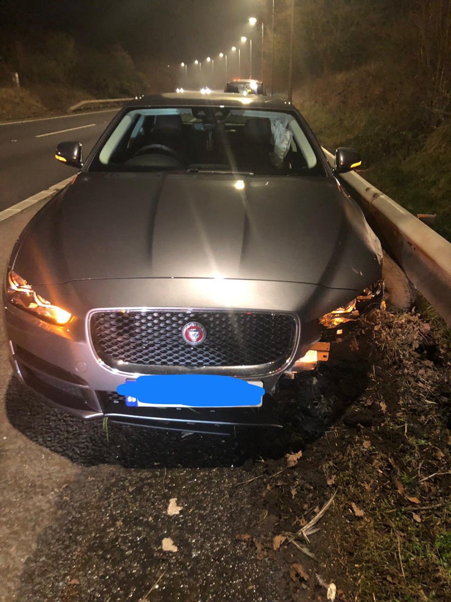 OPUWorcs's tweet photo. Straight out to this drink driver on the M42 at 3a. collided with another vehicle containing children before hitting the barrier. Fortunately no injuries. She blew 93 roadside/ 74 in custody. A ban awaits. #fatal4 https://t.co/mUZGHkGtVA