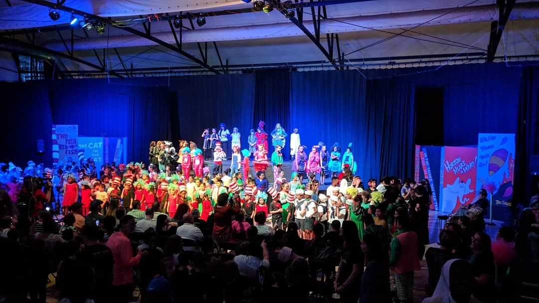 BayStageLive's tweet photo. Fabulous time working the Seussical at Villa Madonna School this week. What amazing kids and an incredible show! 

We love the opportunity to teach the kids about the A/V side of theatre and Diego is doing an amazing job running a Hedgehog!

One more show tonight at 7:30... https://t.co/LmYj8E4VFT