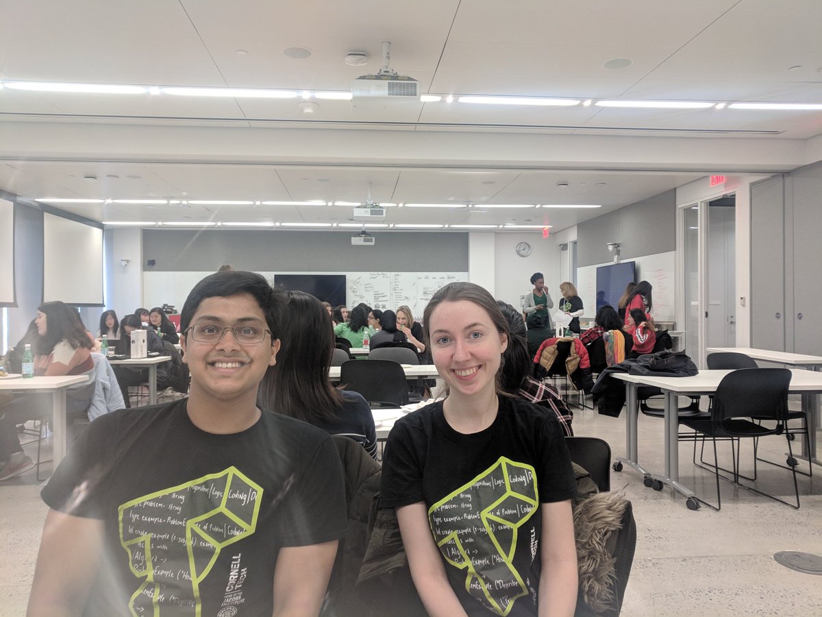 CameronIMine's tweet photo. Preparing for Cornell University High School Girls Programming Contest w/ @varunmnarayan3 and Jillian!! #CornellTech 🚡🚡 https://t.co/lvriKaYrtI
