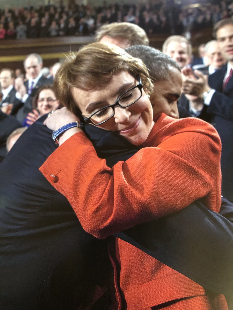 No words needed. The grace and caring for everyone  @GabbyGiffords This is how a President does the right thing. god bless you