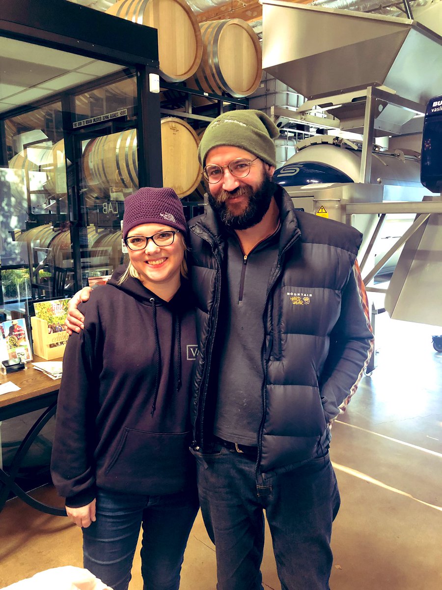 dallaswinechick's tweet image. Meeting Alysha Stehly &amp;amp; Chris Broomell and trying the wines from @VesperVineyards @Stehleon at @SansVTasting was a cool experience. Alysha is one of the few classically trained female winemakers and serves as a mentor to many. Chris somehow makes wines for 4 wineries. #winestudio