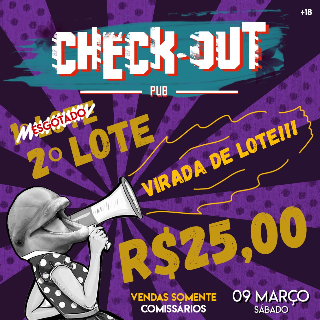 Check_out_Prod's tweet image. O LOTE VIROOOOOOOU!
.
BORA QUE TÁ CHEGANDO MEU POVO!
DIA 09 TÁ VINDO E TÁ VINDO NAQUELE GRAU!
.
Já chega no contatinho dos comissários mandando aquele "Oi sumido" e garante tua entrada pra esse transtorno pós carnavalesco!
.
#Checkoutpub
#Viradadelote
#Virooou