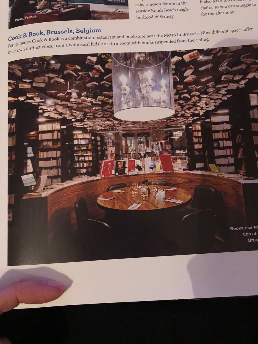 writerjac's tweet photo. Now I love a bookshop. And I love to eat. But apparently at #cookandbook in Brussels, you can have dinner in a bookshop. My idea of a dream dinner date. Anyone else with me? #amreading #dreamdate #toprestaurants #books #bookshops https://t.co/c4u16sdITV
