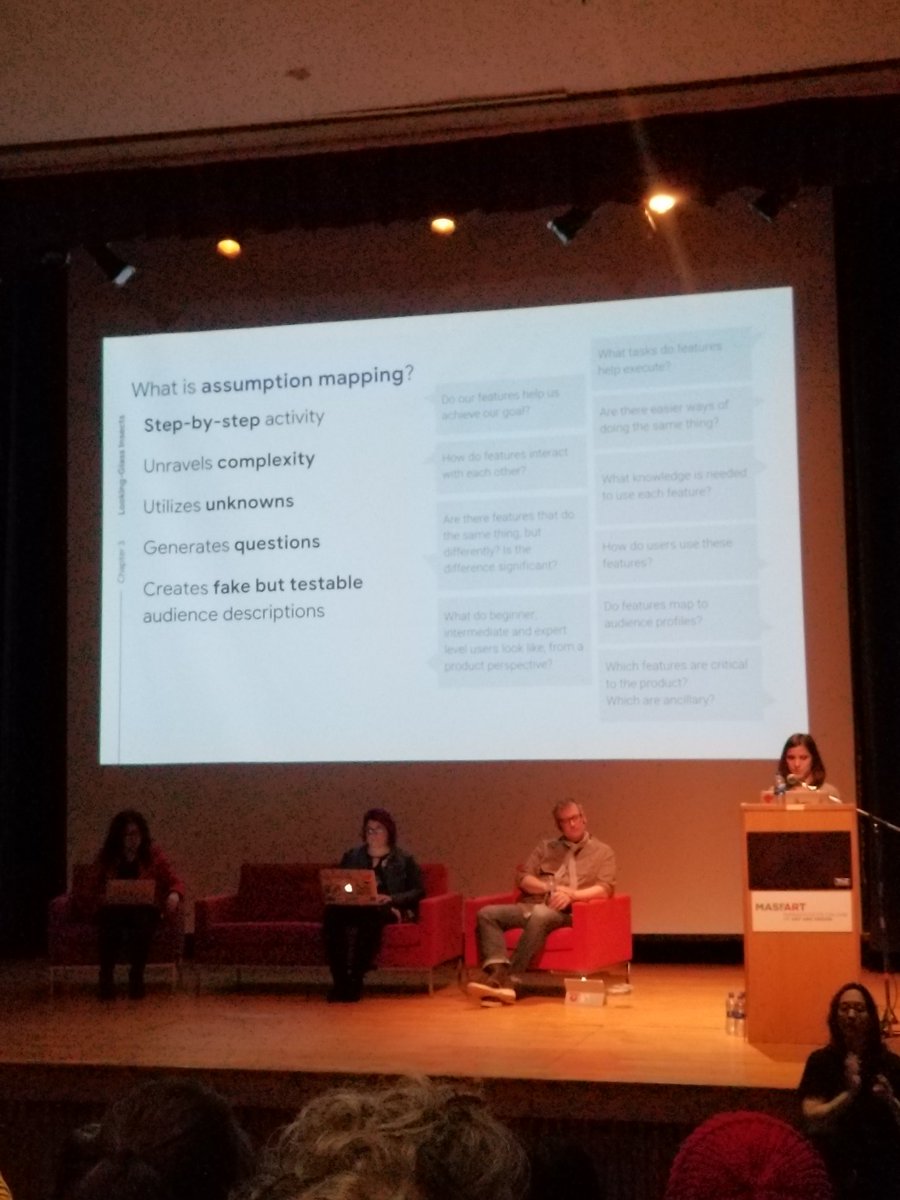 rebeccajforman's tweet image. @mahimapushkarna speaking on #assumptionmapping at #wiadbos! #WIAD19 #ux #uxresearch #assumptions #machinelearning #whatif #Boston