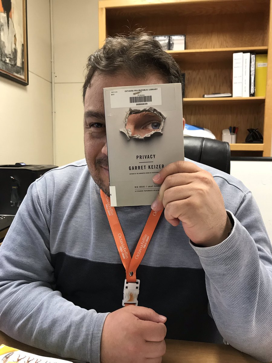 galluplibrary's tweet photo. Late Post for #bookfacefriday
Markos #diditforthegram ————Privacy by Garret Keizer
#friday #saturday #privacy #bookcommunity #bookgram #bookobsessed #follow #ofpl #gallup #library #fun #nonfiction https://t.co/zxbhEcsrlB
