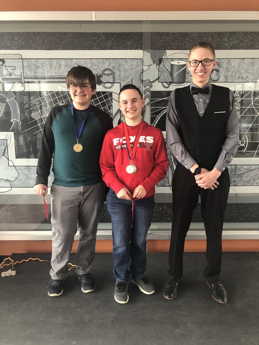 k8calder, CJE (@mrskcalder) on Twitter photo A small but mighty team! Yorkville regional participants earned 2nd place in Frosh/Soph 8 person team, and qualified our F/S 2 person team and individuals in Geometry and Algebra 2 for state! Congrats to Ethan, Dylan, and Evan — state bound! <a href="/kbannon1/">Kevin Bannon</a> @YHS_FoxPride A small but mighty team! Yorkville regional participants earned 2nd place in Frosh/Soph 8 person team, and qualified our F/S 2 person team and individuals in Geometry and Algebra 2 for state! Congrats to Ethan, Dylan, and Evan — state bound! <a href="/kbannon1/">Kevin Bannon</a> @YHS_FoxPride