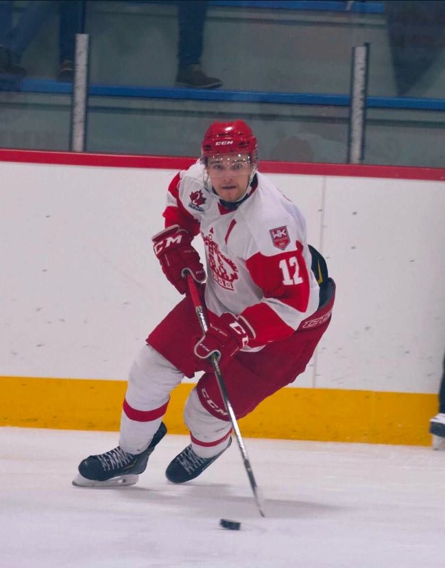 Big night for <a href="/TommyCahill12/">Tommy Cahill</a>, the <a href="/WhitewaterKings/">Whitewater Kings</a> forward who tallied 4 goals, including the OT winner, in his team’s 5-4 @CCHLTier2 victory last night. The 6’4”, 225lbs IL native now has 37 pts in 25 gp for the Kings  #onfire #hotstick