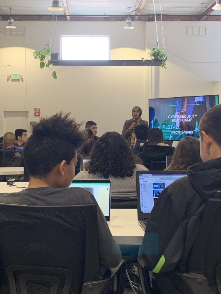 I love that the kid is learning from a women in cybersecurity!!  It reinforces the idea that all people@can be included in every part of the tech landscape!