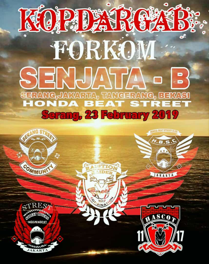 HBSCT1117's tweet photo. KOPDARGAB FORKOM SENJATA - B
#HondaBeatStreet
#HASCOT
#HBSCJ
#SSC
#STREST
#RAISTION
#SERANG #JAKARTA #TANGERANG #BEKASI https://t.co/geZac70MYL