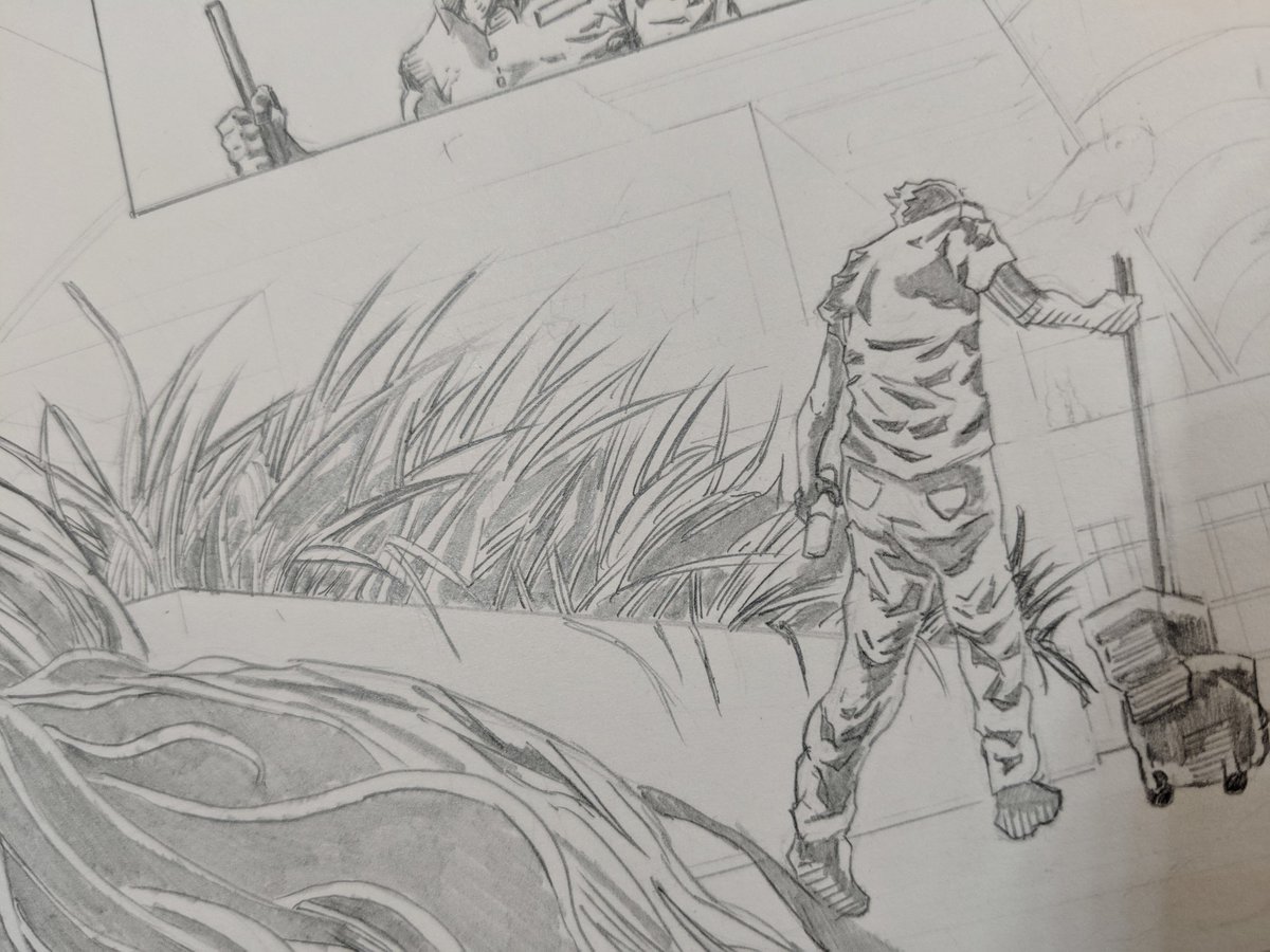 JoeMSonntag1's tweet photo. I know a lot of this small detail will be lost when it is inked, but I still feel the need to put it in. 
#overkill #pencils #panelwork https://t.co/KZeQrOwd6p