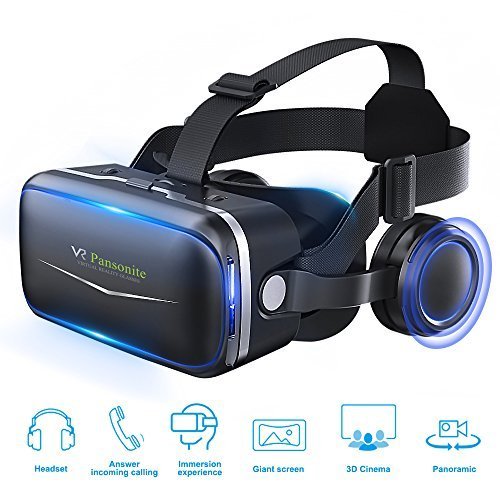 Pansonite 3D VR Headset Virtual Reality Glasses – 360 Panoramic with Built-in Stereo Headphones – Large Viewing Immersive Experience VR Headset HD VR Goggles for VR Games and 3D Movie Compatible virtualrealitytechnologyshop.com/pansonite-3d-v…