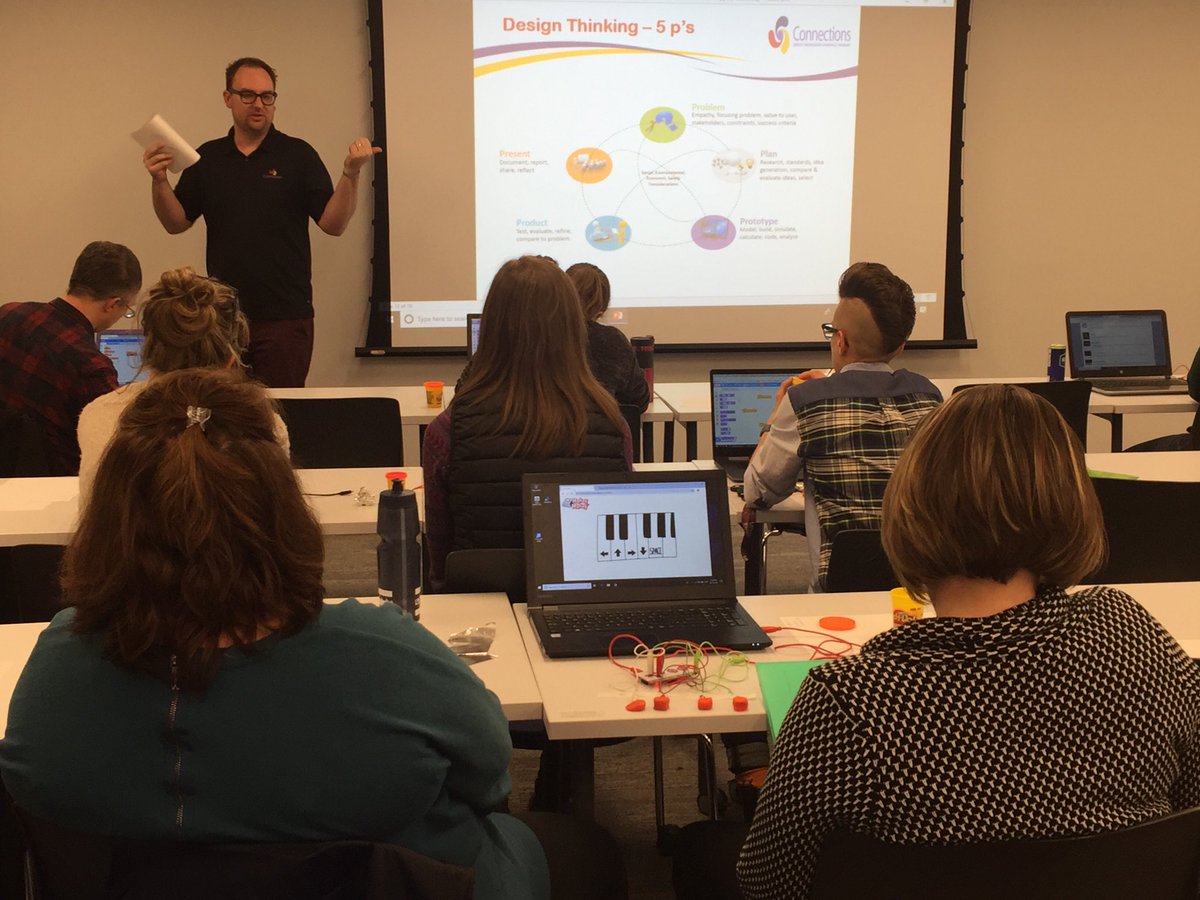 quconnections's tweet photo. A big thank you to Kurt Bagg for teaching us about using the @makeymakey in the classroom! #ConEdTech https://t.co/O2guhfCHsd
