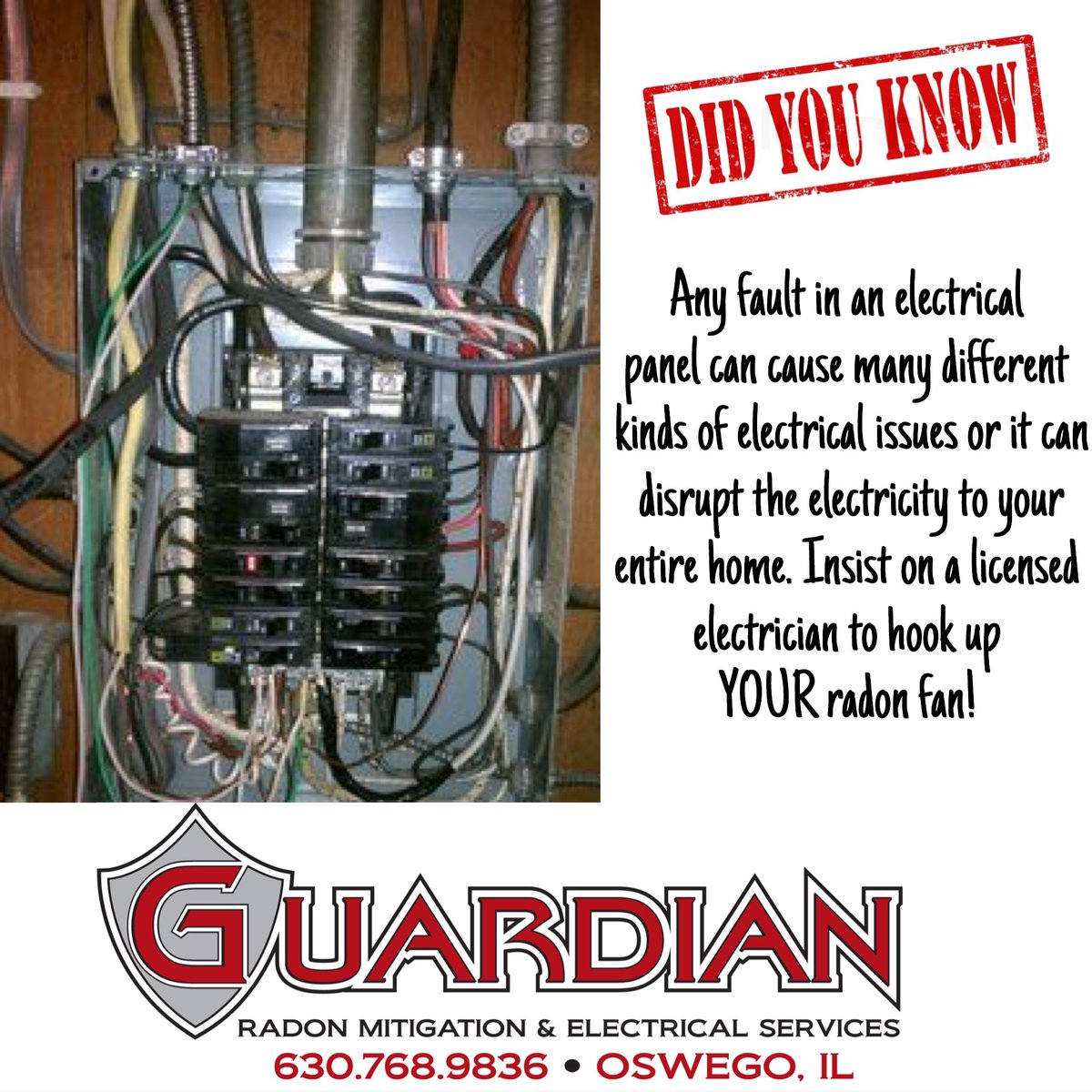 GuardianRadon's tweet photo. Insist on a licensed electrician to hook up your radon fan!
#radonfan #wefixradon #guardianradonmitigation #electricians https://t.co/VQl9mOM53p