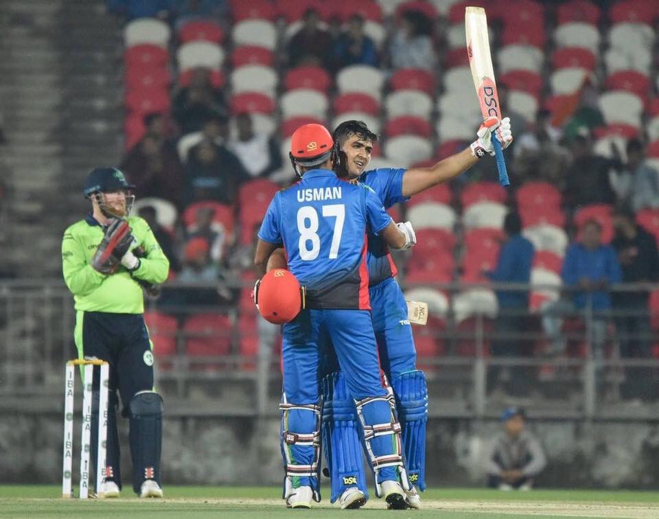 🇦🇫🇦🇫🇦🇫👏🏻👏🏻👏🏻 The pride of our country and the pride of our nation. #afghanistanzindabad #AFG  #AFGvIRL #BlueTigers #ICC