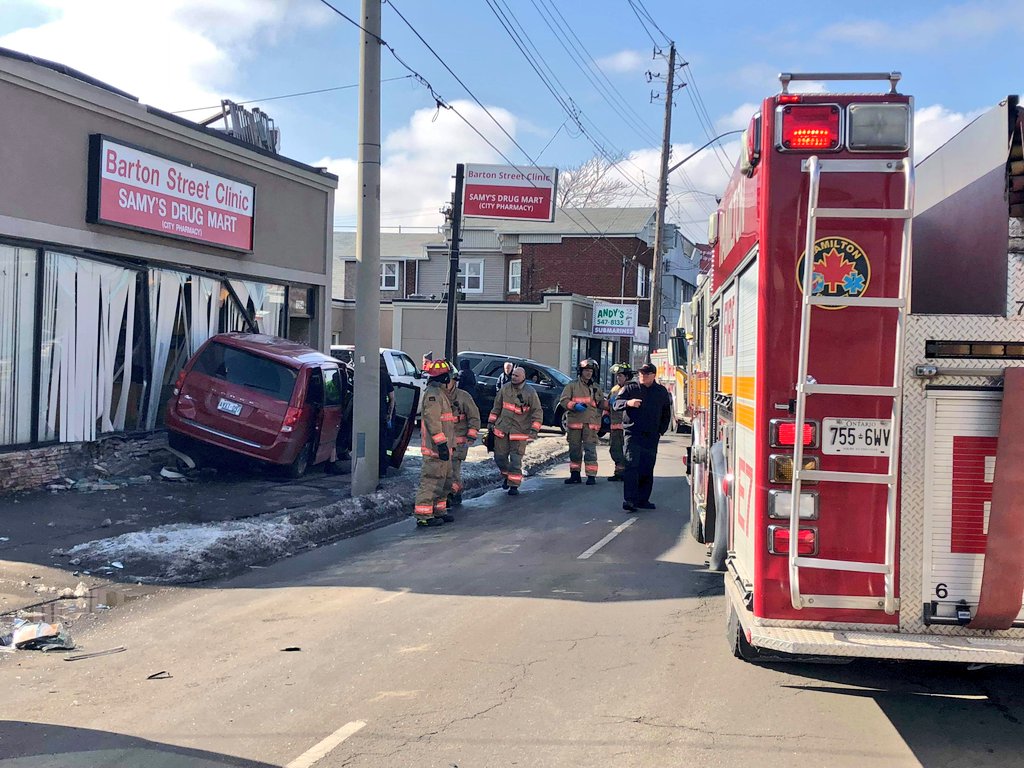 DR on Twitter "Two vehicle crash with a minivan striking a building on