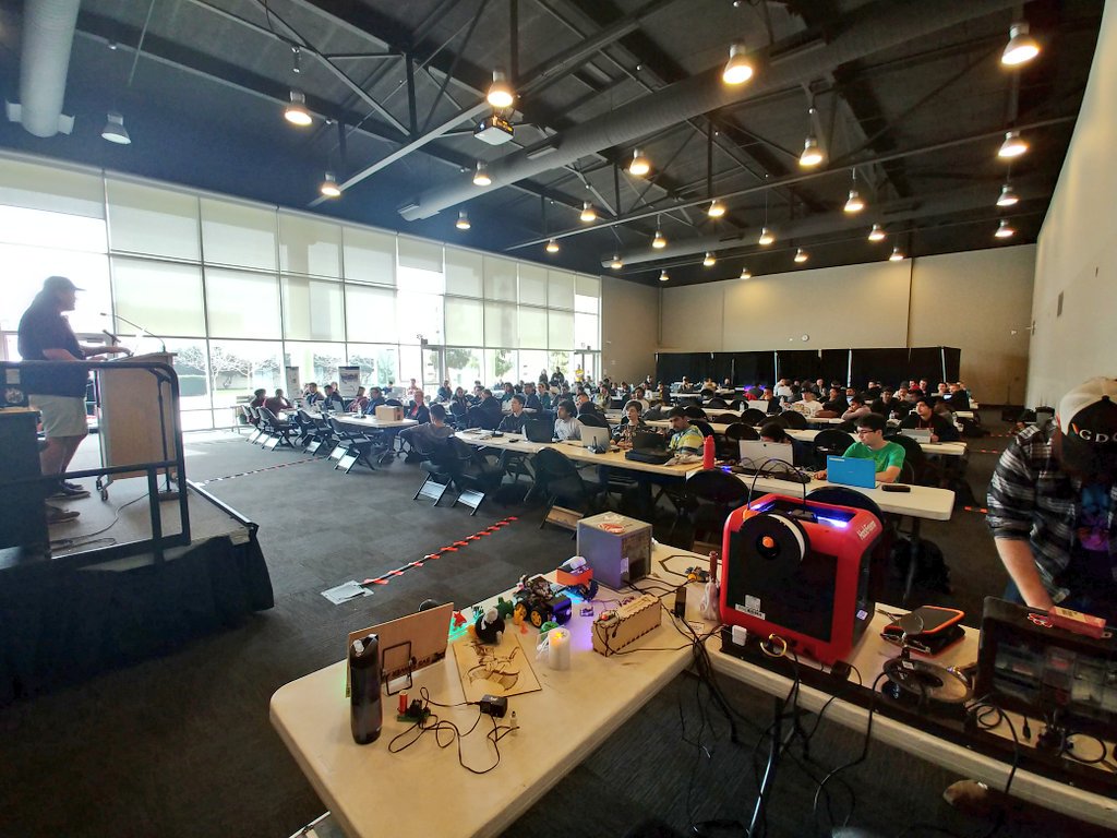 RootAccessCA's tweet image. This is @hackfresno as seen from our spot in the corner. What a view!