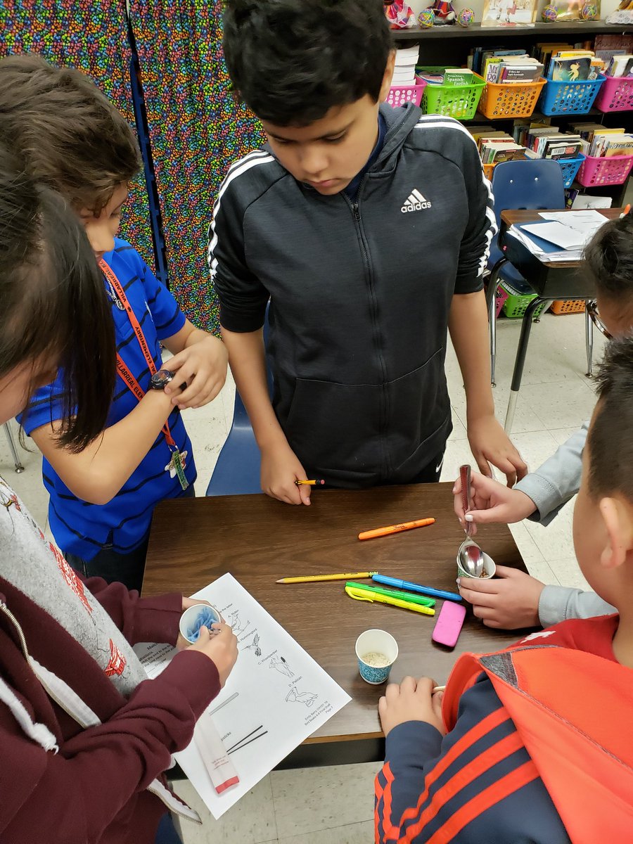 pguerrero5th's tweet image. Using different tools as bird beaks and taking data to determine which type of beak gets the most food!! #StructuresandFunctions @NISDVillarreal_ @NISDElemScience
