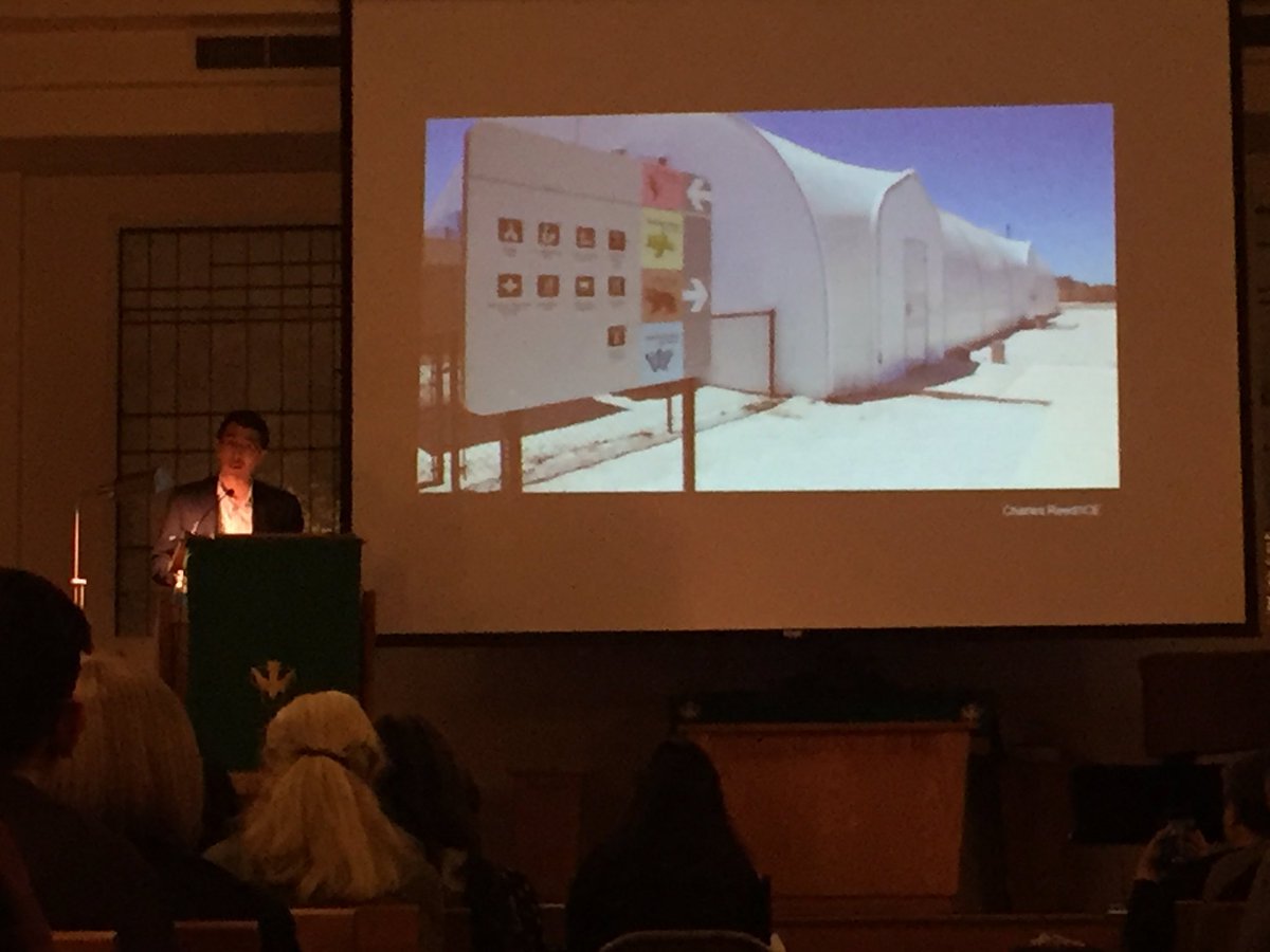 NYJACL's tweet photo. .@carltakei speaks on the eerie resemblances of current family detention centers in Texas to the Japanese American incarceration camps, including barracks.

#NeverAgainIsNow #EO9066 #NYDOR #DayofRemembrance https://t.co/IOUU7y7kRu