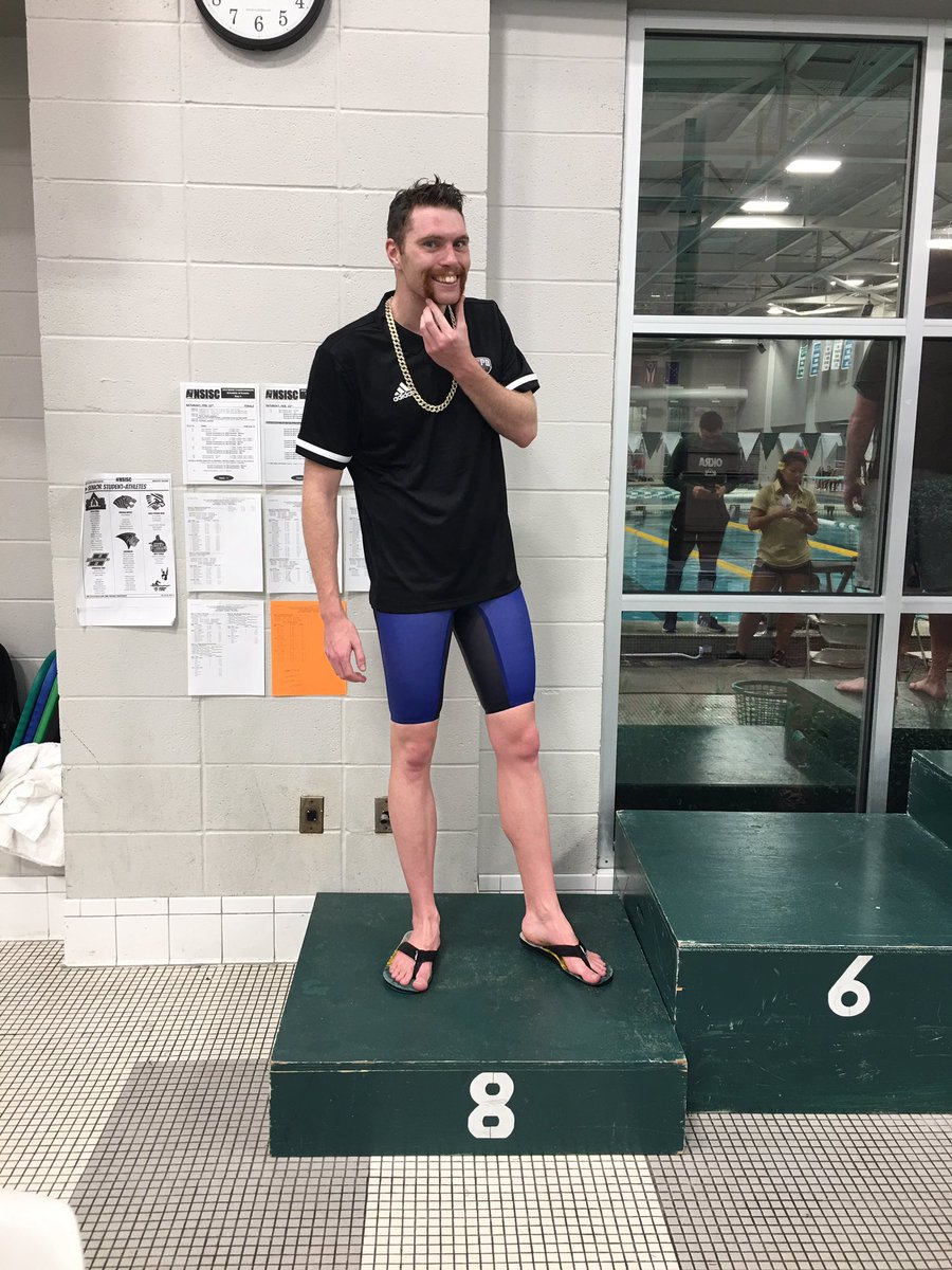FalconMediaUTPB's tweet photo. Senior Matt Hayward placed 8th overall in the 1650 free @UTPBSwimDive #NSISC19 https://t.co/oRRhr15ZmF