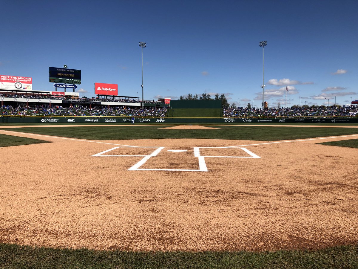 Cubs's tweet photo. #Cubs baseball is back!

Play ball! https://t.co/3At3iWywCo