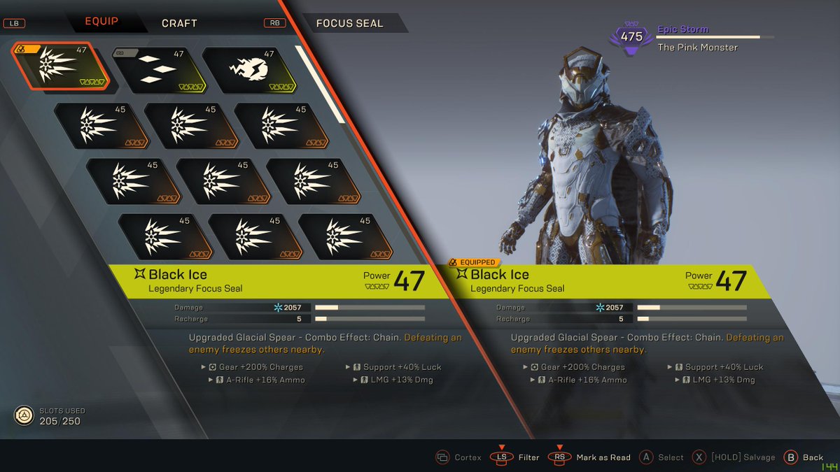 TwoSixNine's tweet image. Woah! Just got an insane drop!!! Black Ice with 2 extra charges. :0 #AnthemGame #iamstorm