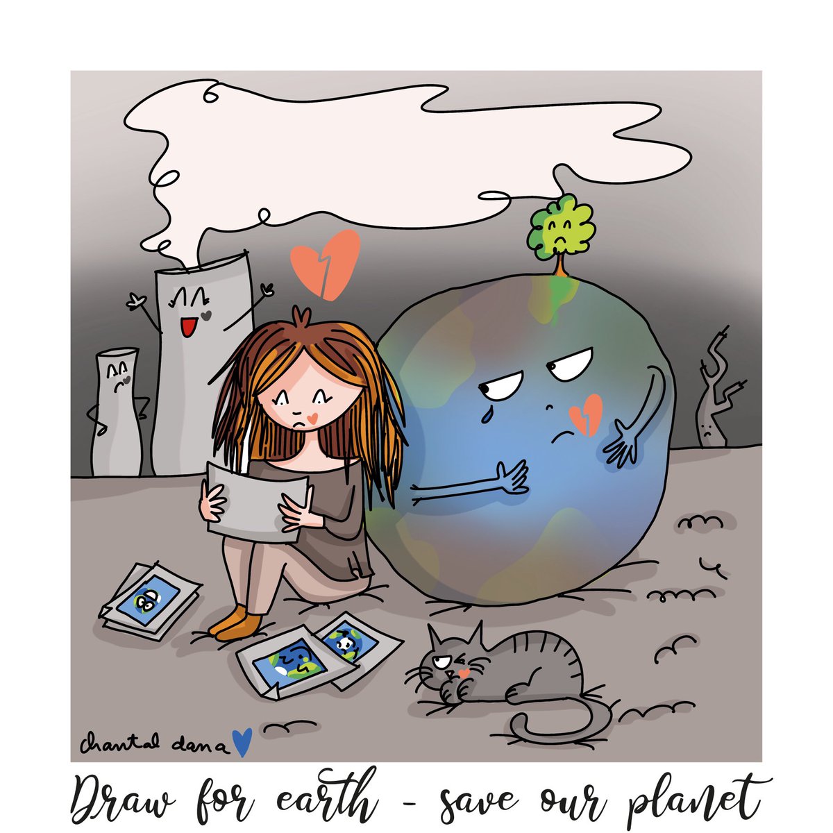 Avant qu'il ne soit trop tard prenons soin d'elle avant qu'il ne soit trop tard
_________
Voici ma participation au #drawforearth , lancé par @FannyLng et @blachetteblog .
__________
#drawforearth #illustration #ecology #ecologie #artwork #drawing #environment #earth #sickly