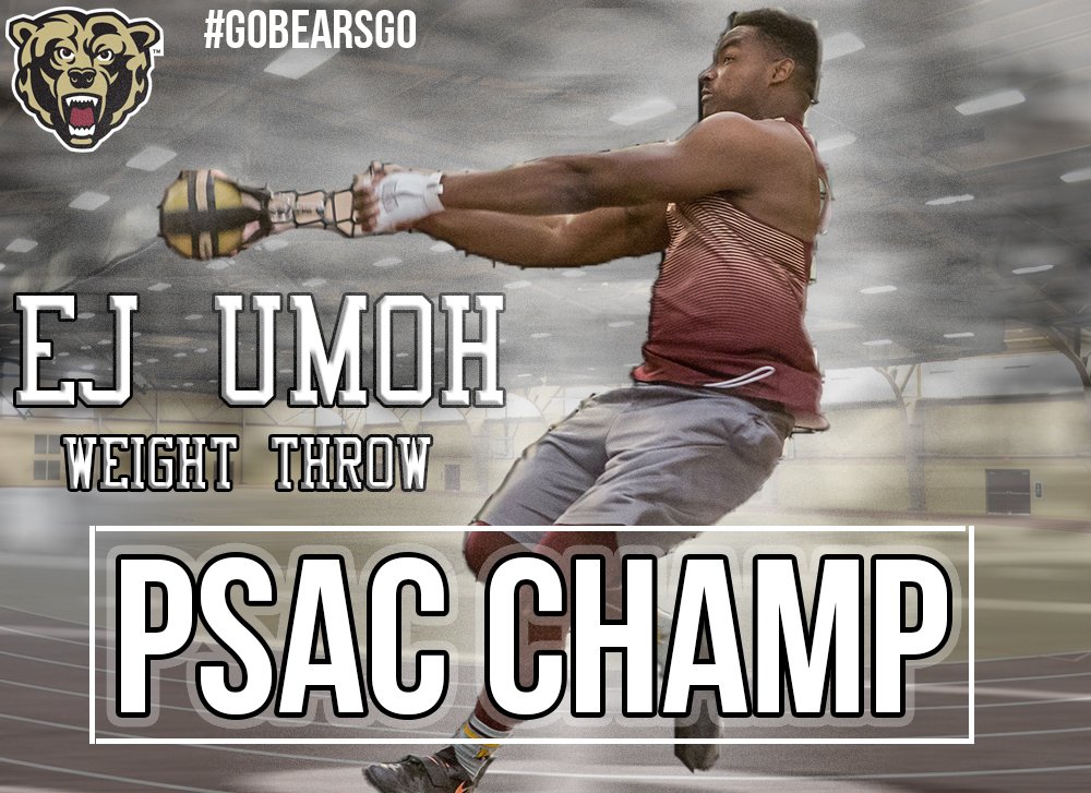 KUGoldenBears's tweet photo. T&F: Congrats to EJ Umoh on winning the weight throw at the PSAC Indoor Championships! @ktowntrackxc #GoBearsGo #PSACCHAMP https://t.co/qRcFxqoSmM