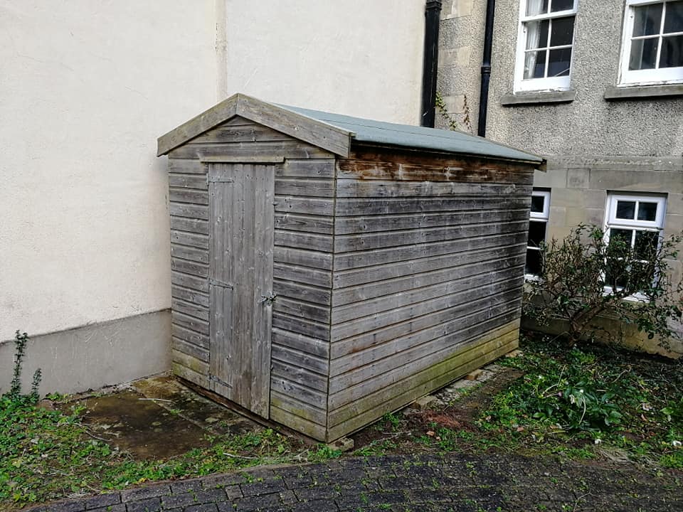 MontellaA1's tweet photo. A huge thank you to Ella, Monty, Karen &amp; Zoey for help in 'brightening' up this tired old girl for our Gardening Club Activities! Thanks also to the wonderful Estates Team at Myddelton College for erecting and refelting our new shed.   @RHSSchools @MyddeltonCol https://t.co/zwEUdy0hvT