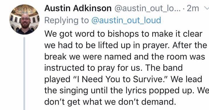 Mfsa Lgbtq Delegates Ask The Bishops To Lift Up Lgbtq People In Prayer After Not Being Mentioned For The First Several Hours Of A Conference Meant To Determine If The