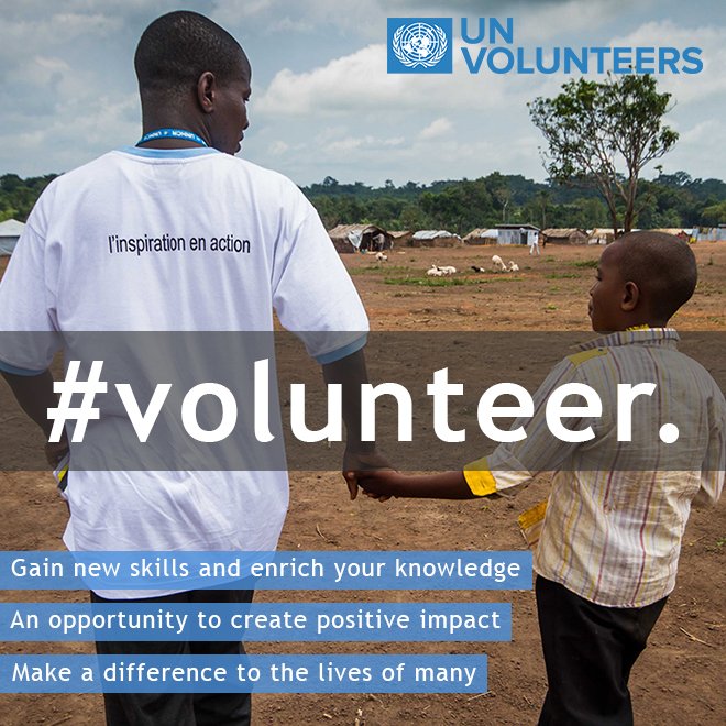 UNVolunteers's tweet photo. You can contribute your time, skills and knowledge through #volunteering with the #UnitedNations . This is an opportunity to create a positive impact and make a difference to the lives of many! Register now on our Global Talent Pool: https://t.co/teZ3IGn0Z3 https://t.co/ectWE4oUj3