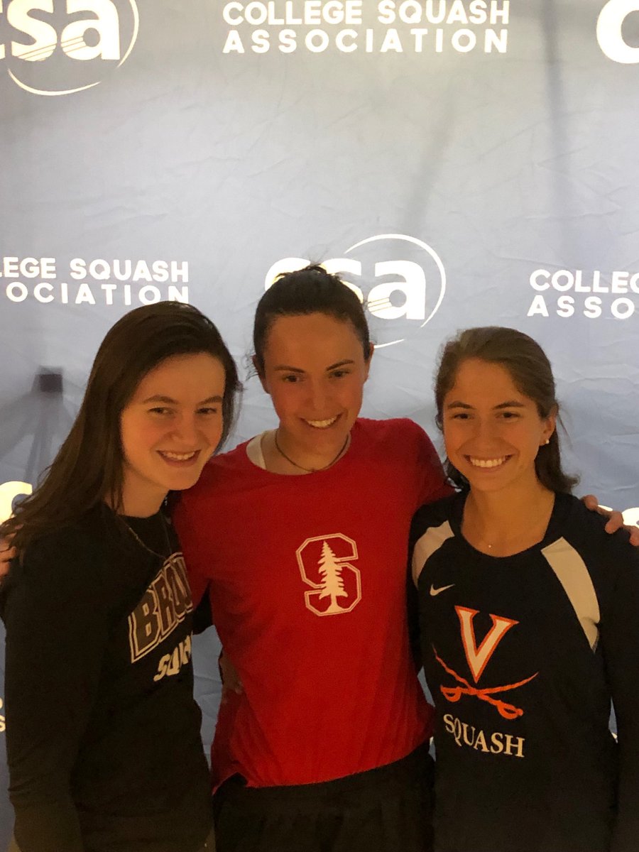 GarrettMelby's tweet photo. ⁦@GFStigers⁩ 2015 squash players Hannah Safford, Grayson Melby and Annie Tyson — now seniors representing Brown, Stanford and UVA at college nationals. https://t.co/A7z3iKHvqE