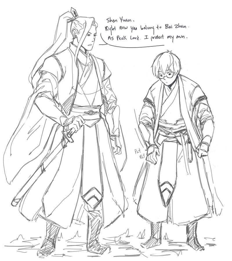 infinitehanji's tweet photo. AU where Shen Yuan is transported into “Proud Immortal Demon Way” as himself and runs into Liu Qingge first aka me trying to figure out how to give LQG his own SY #ScumVillainsSelfSavingSystem #人渣反派自救系统 #Liushen https://t.co/wE0uqAux1A