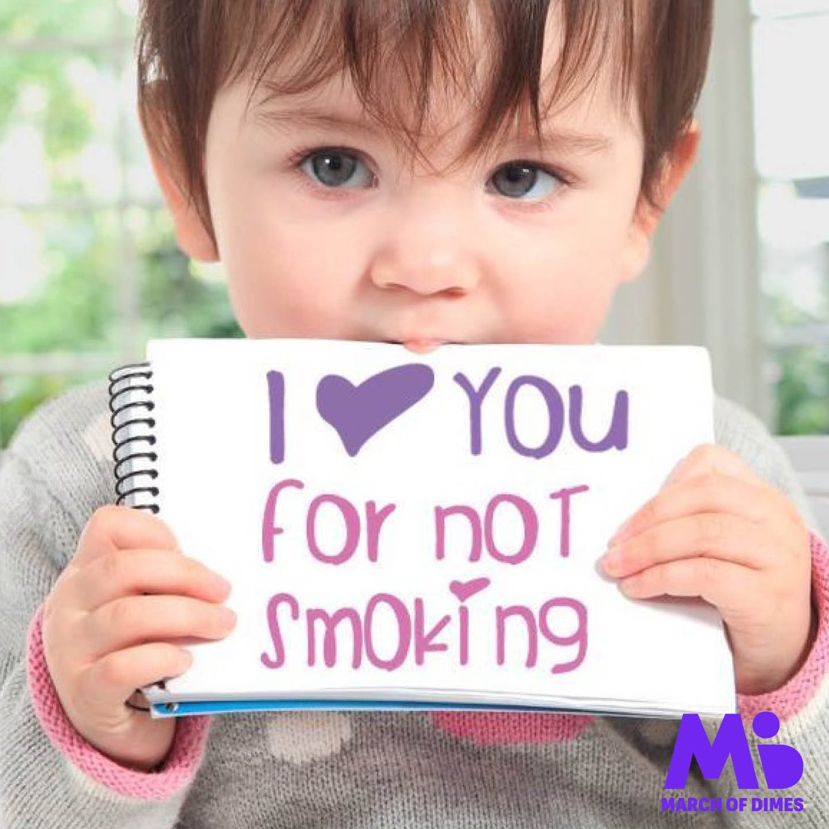 It’s true that the less you smoke, the better off baby will be. Quitting smoking is the best way to help ensure a healthy pregnancy and healthy baby. A common mistake includes believing "light" or "mild" means healthier; its not! You can #stopsmoking #MODAdvocacy