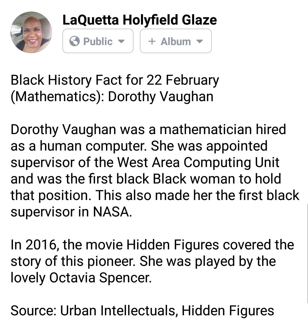 Black History Facts for Dorothy Vaughan
