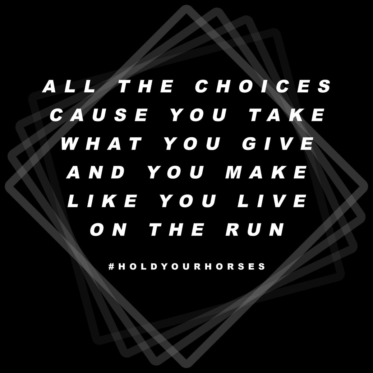 "Hold Your Horses, and show me something wonderful in
All the choices, cause you take what you give and you make like you live on the run."

#HoldYourHorses

Release Party March 15th at the <a href="/HorseshoeTavern/">The Horseshoe Tavern</a> 
facebook.com/events/3134278…