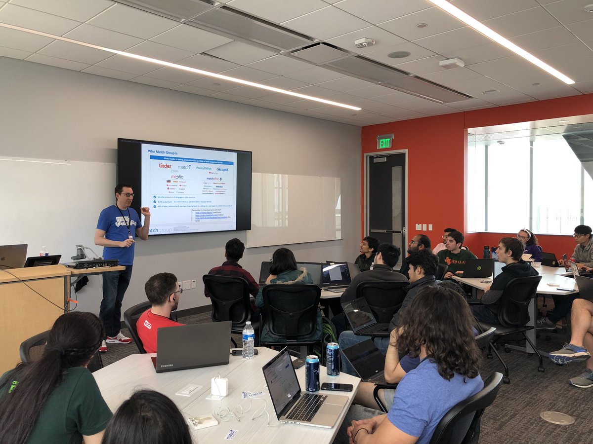 lifeatmatch's tweet photo. Matchβs #reactjs workshop today! @hackUTD #hackutd https://t.co/m4BmZIxImw