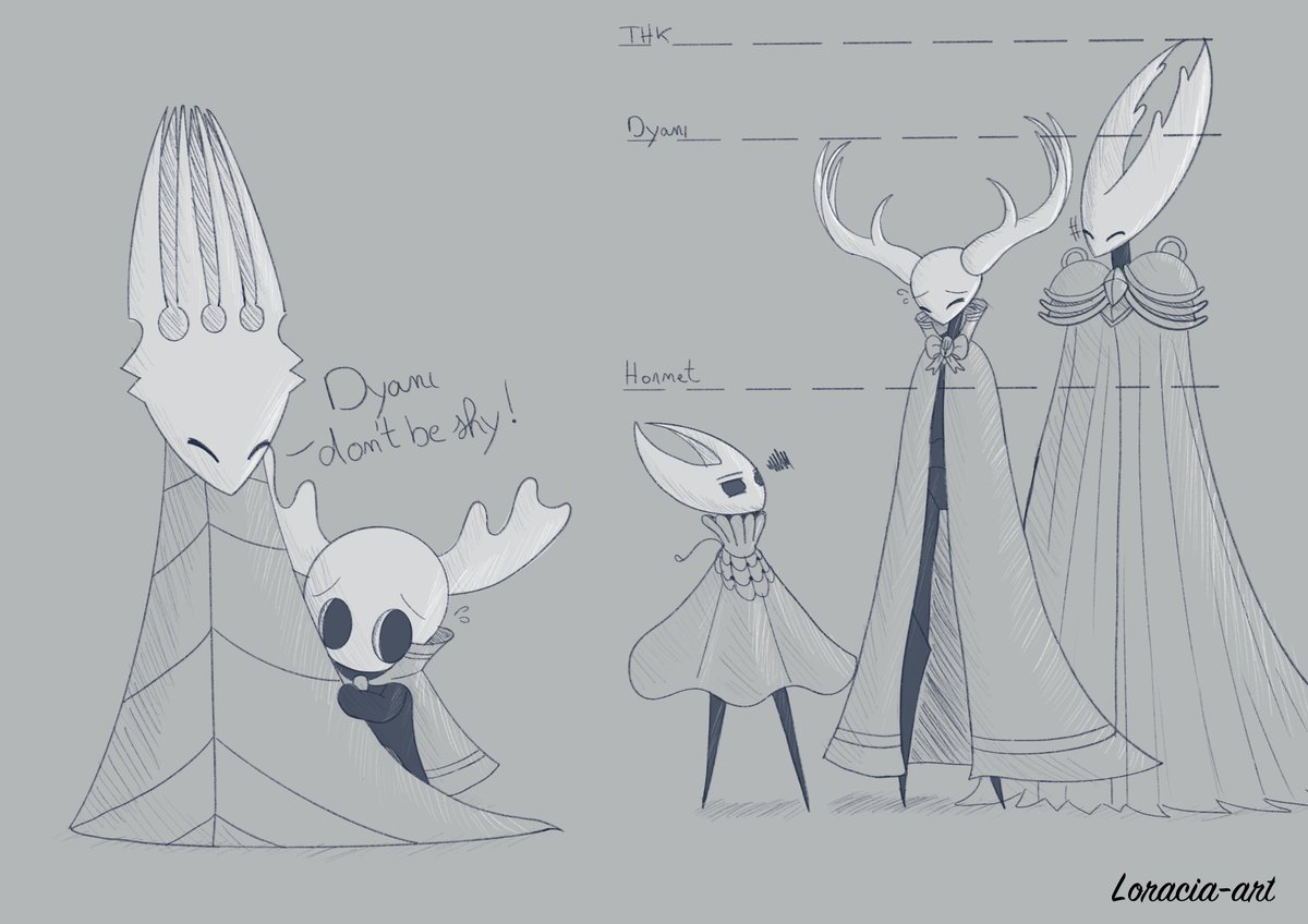 Some doodle of my ocs of Hollow knight : Dyani and Swann. #hornet. #hollowk...